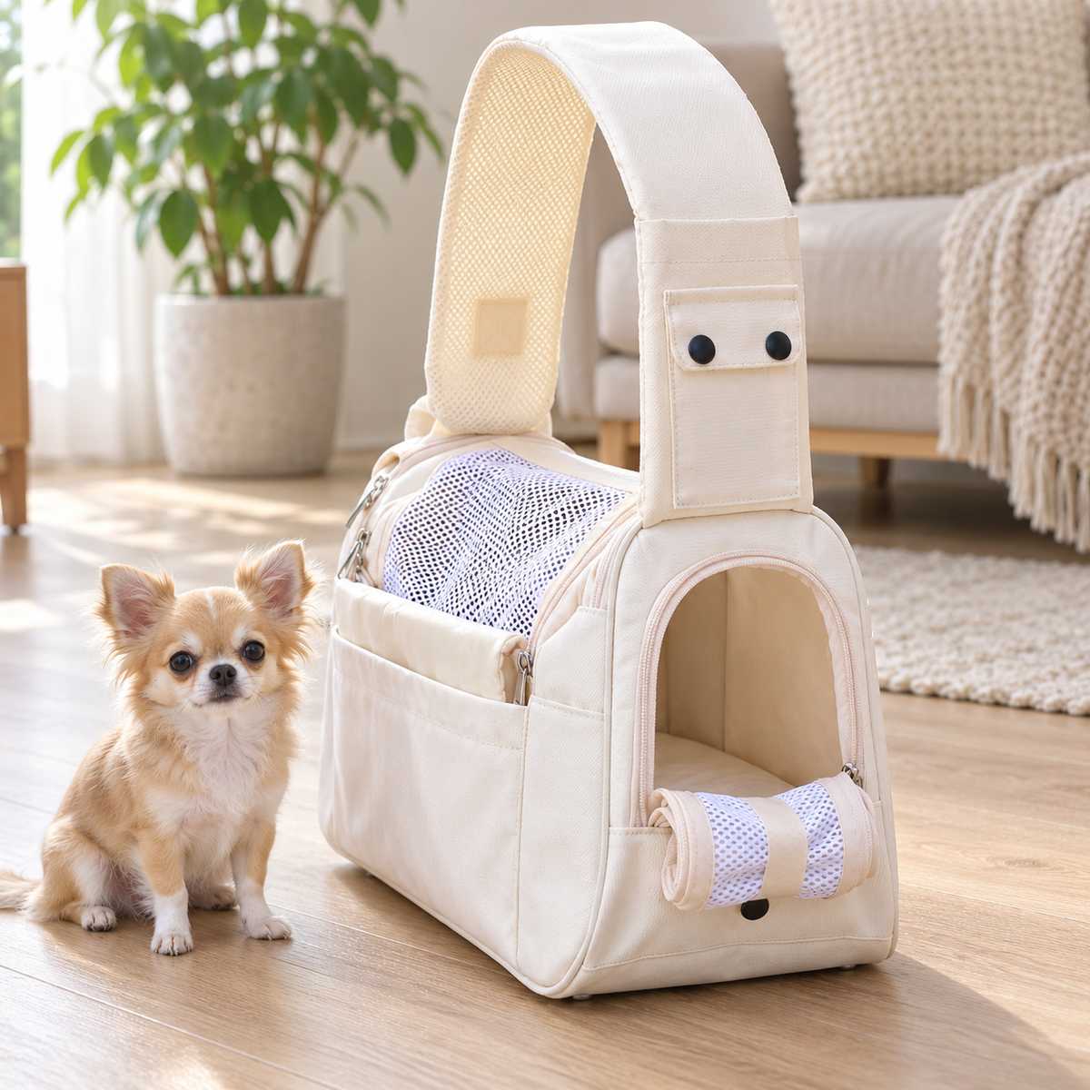 Tatzennah™ auf dem Boden mit einem kleinen Hund daneben