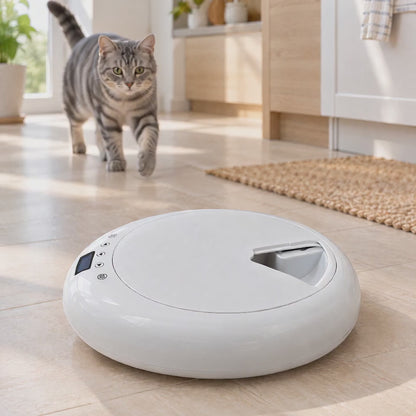 Tatzenzeiten™: Fach öffnet sich, die Katze kommt und frisst
