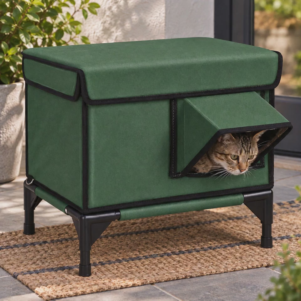 Katze kommt aus der Öffnung der Tatzenhütte™