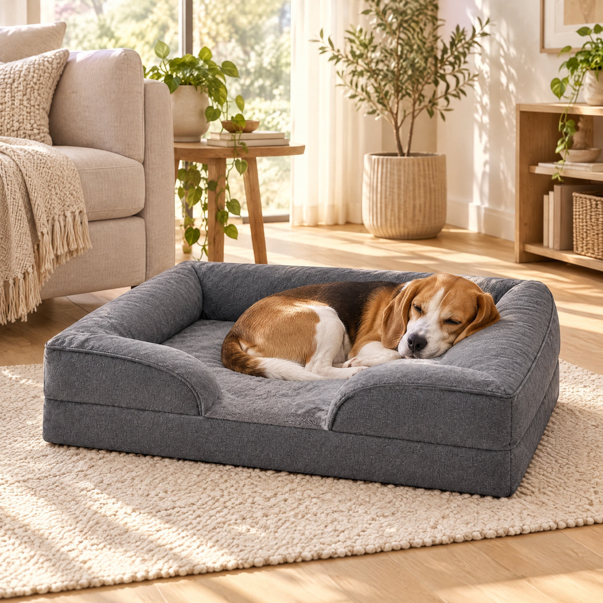 Hund liegt auf dem Tatzenlounge™ Hundesofa